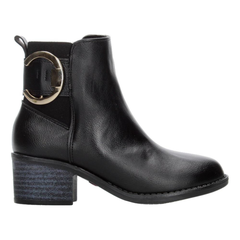 Bota Tropicana Negro Cierre De Zipper Para Niña Negro