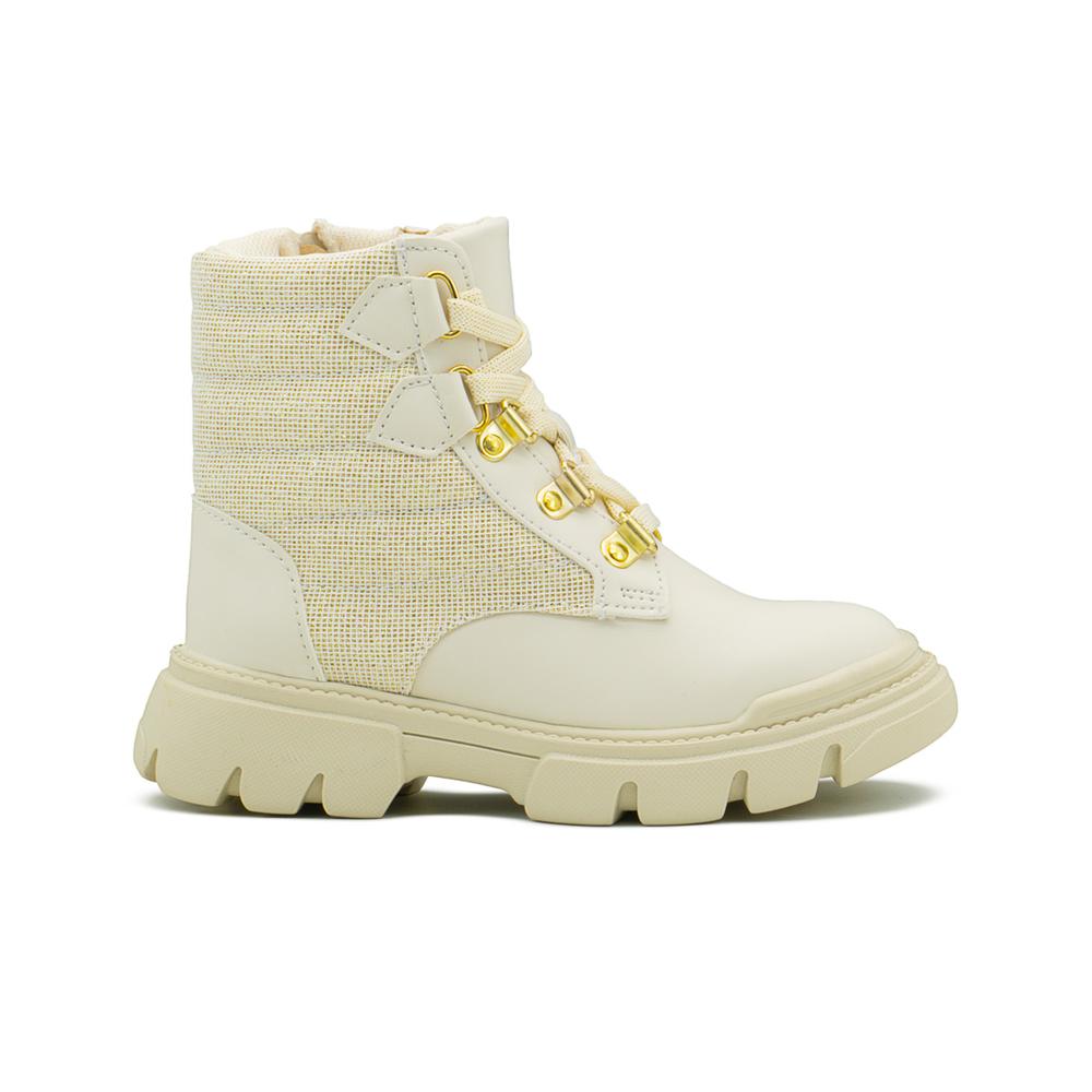 Foto 2 pulgar | Bota Karsten Con Brillos Para Niña Antiderrapante Casuales Beige