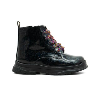 Foto 1 | Bota Karsten Para Niña Agujeta Colores Holográfica Charol Negro
