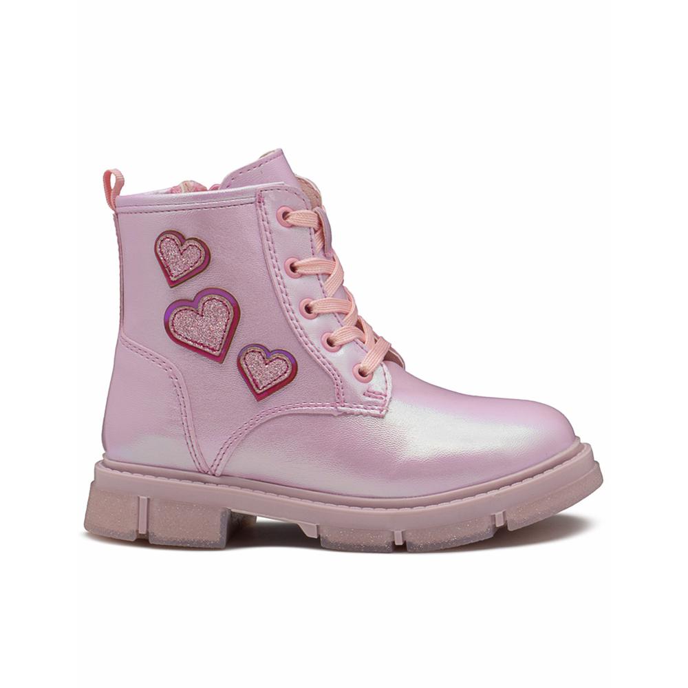 Foto 2 pulgar | Bota Bambino Para Niña Antiderrapante Corazones Color Rosa Rosa