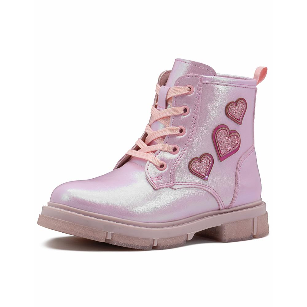 Foto 5 pulgar | Bota Bambino Para Niña Antiderrapante Corazones Color Rosa Rosa