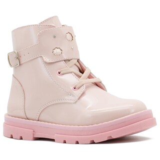 Foto 4 | Botas Para Niña Moda Chunky Suela Cosida Con Hebilla Rosa Claro