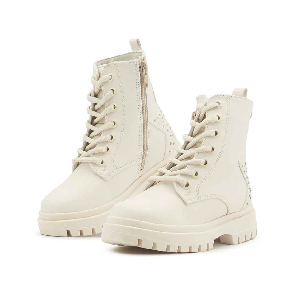 Foto 2 | Botín Bambino Para Niña Casual Estrella Pedrería Beige 18-23 Beige