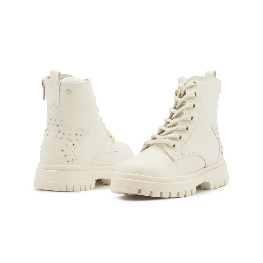 Foto 4 pulgar | Botín Bambino Para Niña Casual Estrella Pedrería Beige 18-23 Beige