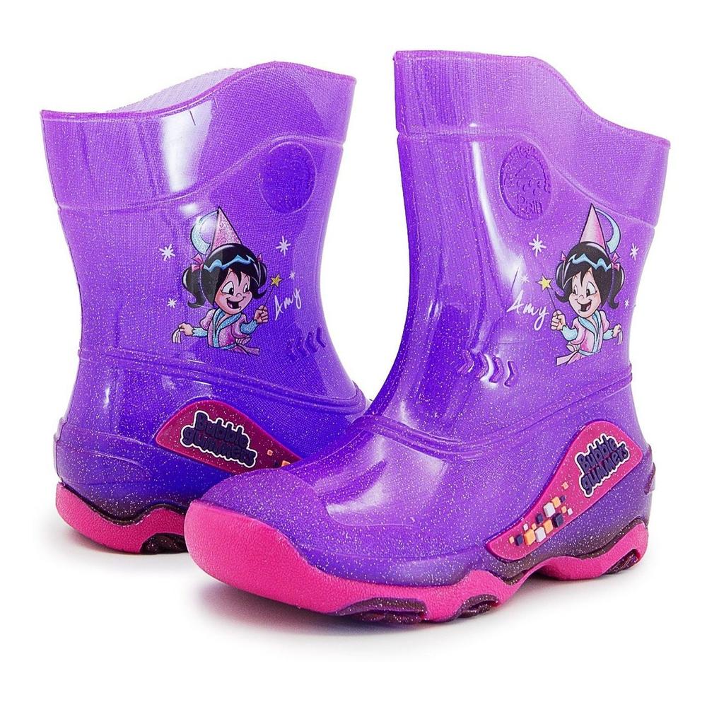 Bota Lluvia Niña Bubble Gummers Burbujas Lila Cristal 13-21 Lila