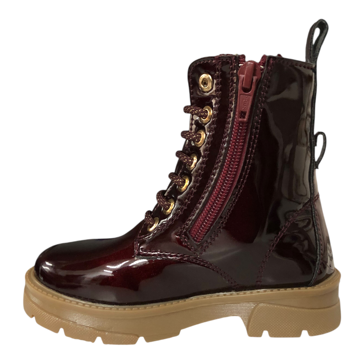 Foto 5 | Bota Charol Merlot Para Niña Patey Girls