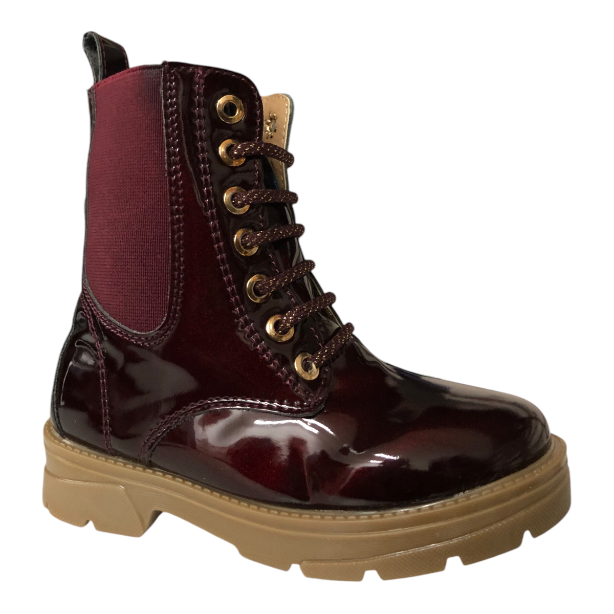 Foto 6 | Bota Charol Merlot Para Niña Patey Girls