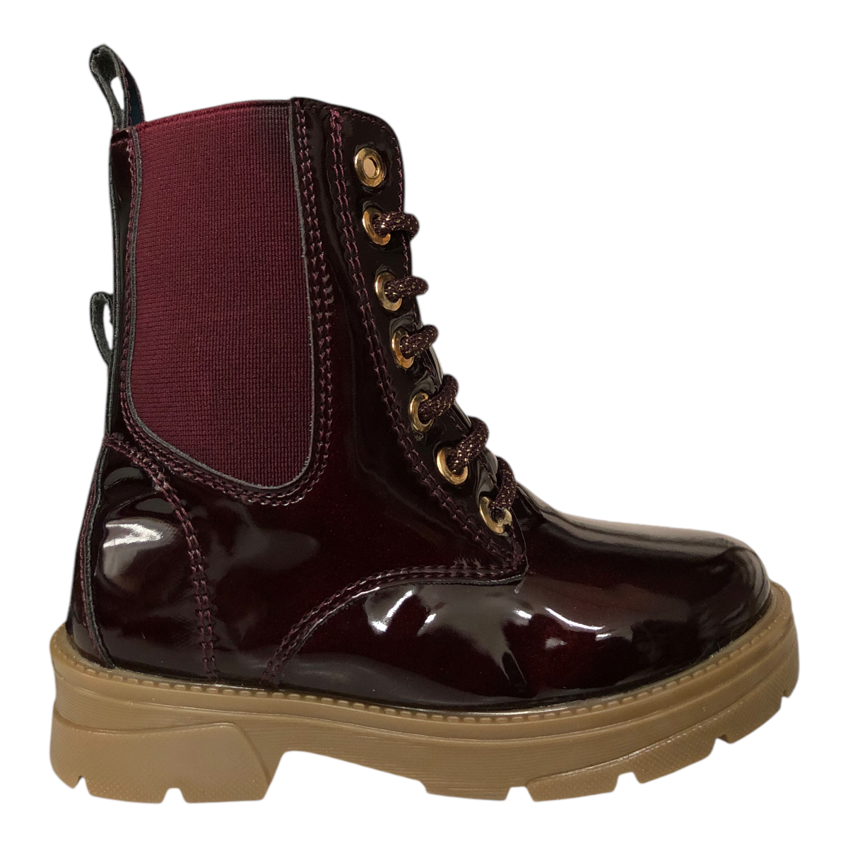 Foto 7 | Bota Charol Merlot Para Niña Patey Girls