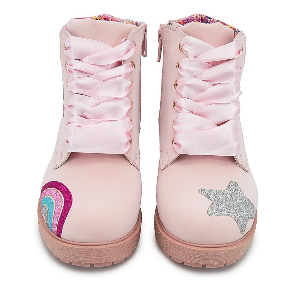 Foto 6 pulgar | Bota Niña Moda Distroller Chamoy Rosa Pastel Arcoiris 18-25 Rosa Claro