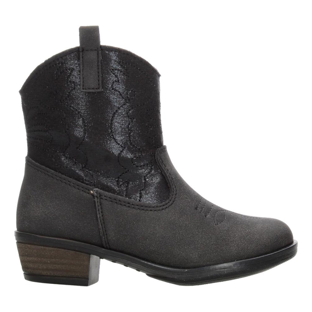 Foto 1 | Bota Vaquera Niña Jakuna Negro Texana De Cierre Zipper Negro
