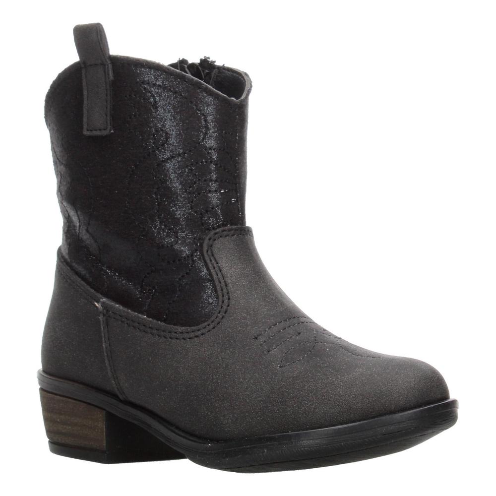 Foto 2 | Bota Vaquera Niña Jakuna Negro Texana De Cierre Zipper Negro