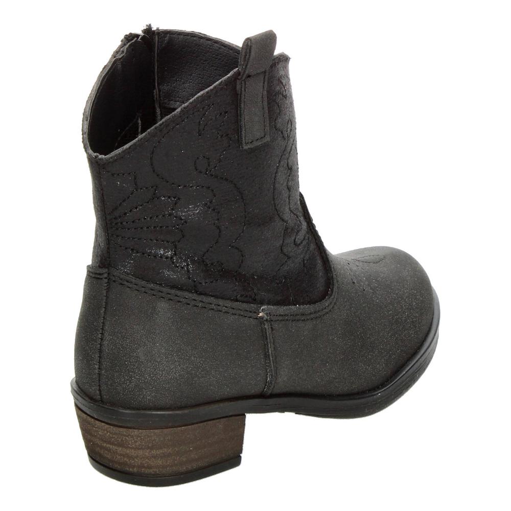 Foto 3 | Bota Vaquera Niña Jakuna Negro Texana De Cierre Zipper Negro