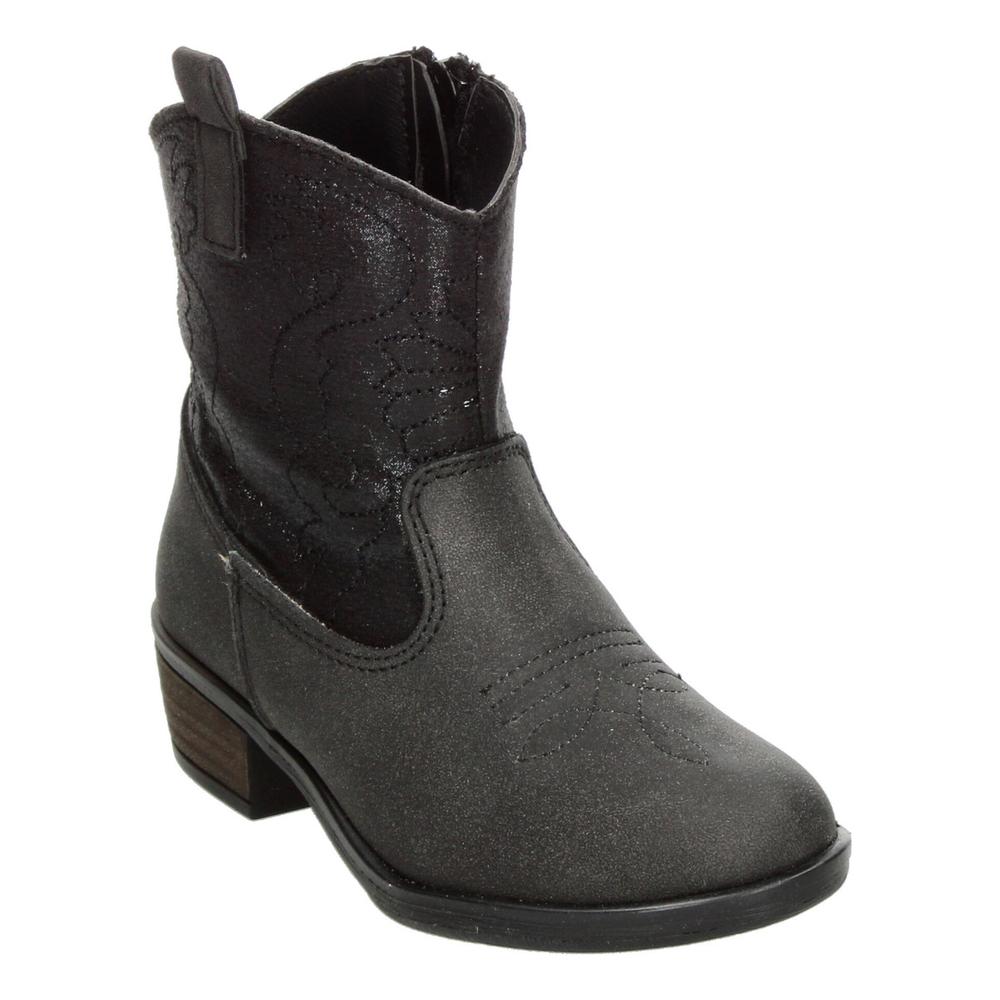Foto 4 | Bota Vaquera Niña Jakuna Negro Texana De Cierre Zipper Negro