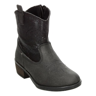 Foto 4 | Bota Vaquera Niña Jakuna Negro Texana De Cierre Zipper Negro