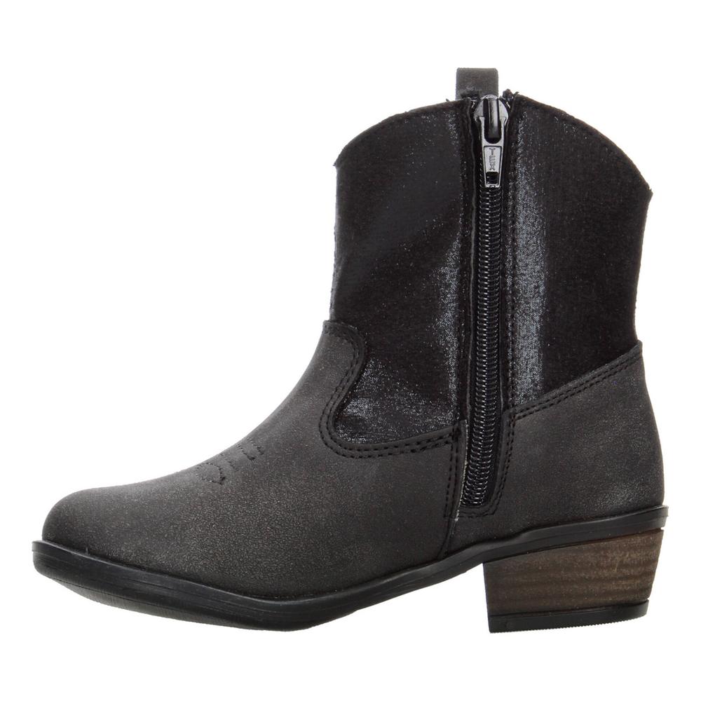 Foto 5 | Bota Vaquera Niña Jakuna Negro Texana De Cierre Zipper Negro