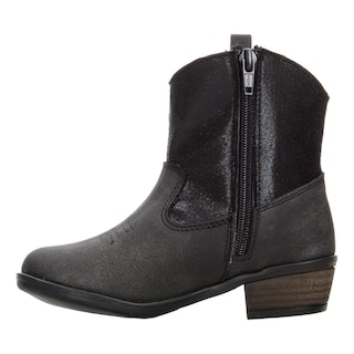 Foto 5 | Bota Vaquera Niña Jakuna Negro Texana De Cierre Zipper Negro