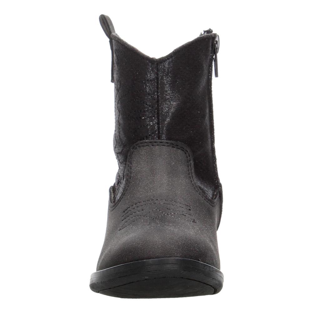 Foto 7 pulgar | Bota Vaquera Niña Jakuna Negro Texana De Cierre Zipper Negro