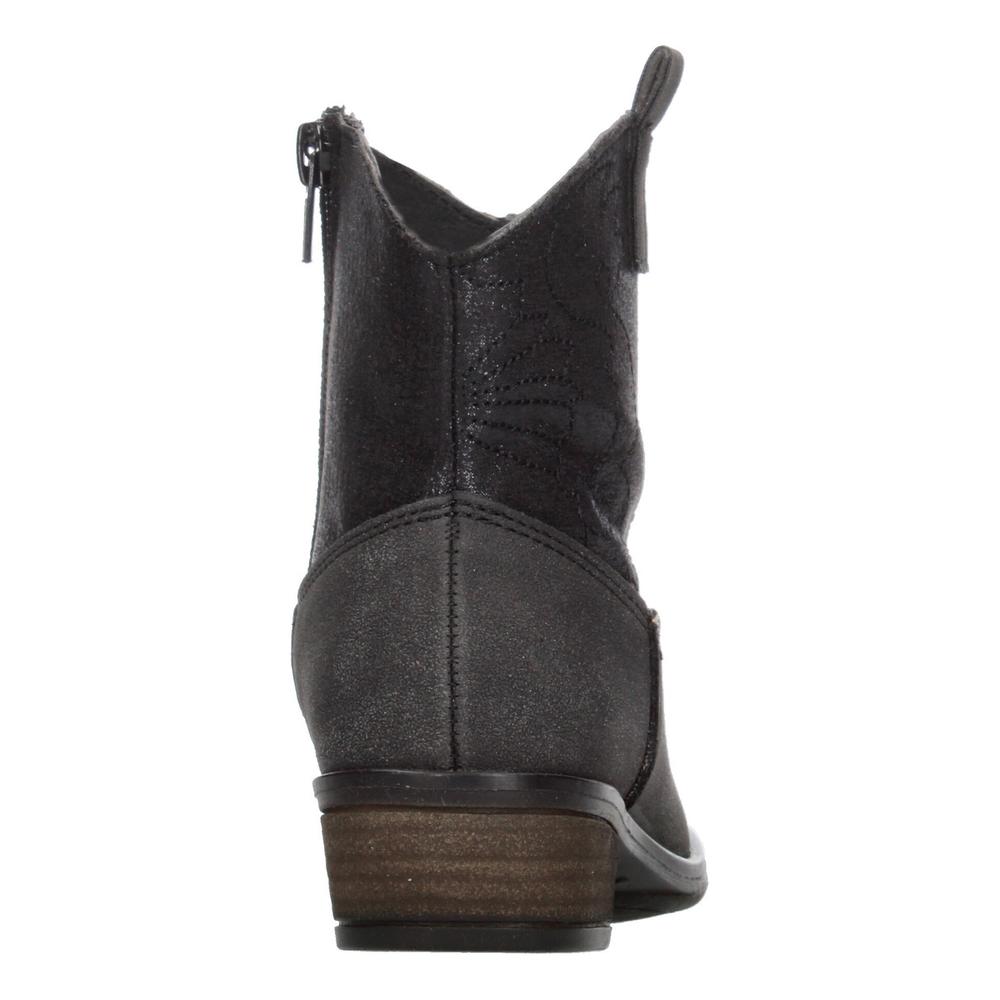 Foto 7 | Bota Vaquera Niña Jakuna Negro Texana De Cierre Zipper Negro
