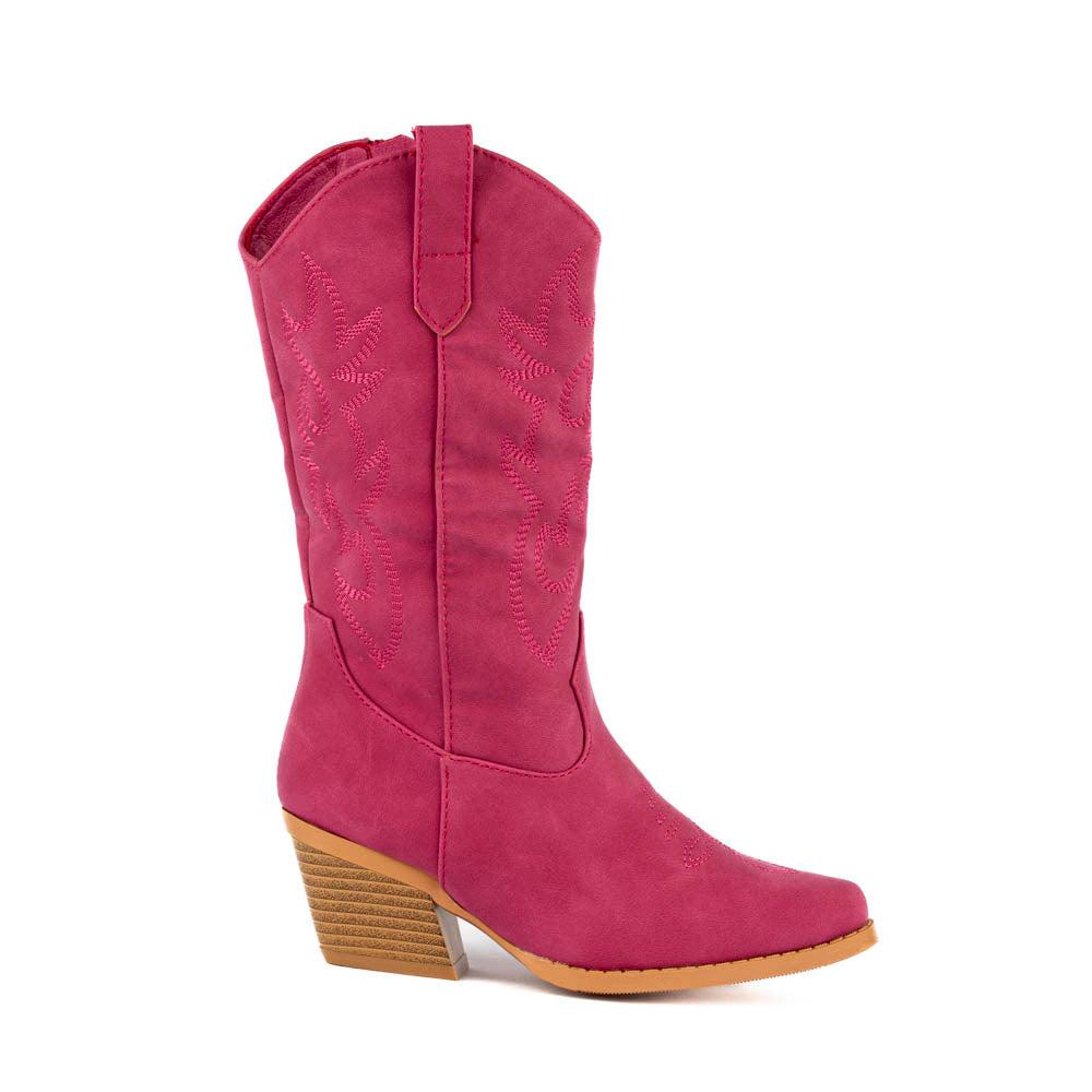 Foto 2 pulgar | Botas Vaqueras Moda Casual Para Niña Creek-15k Fucsia
