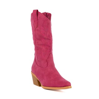 Foto 2 | Botas Vaqueras Moda Casual Para Niña Creek-15k Fucsia