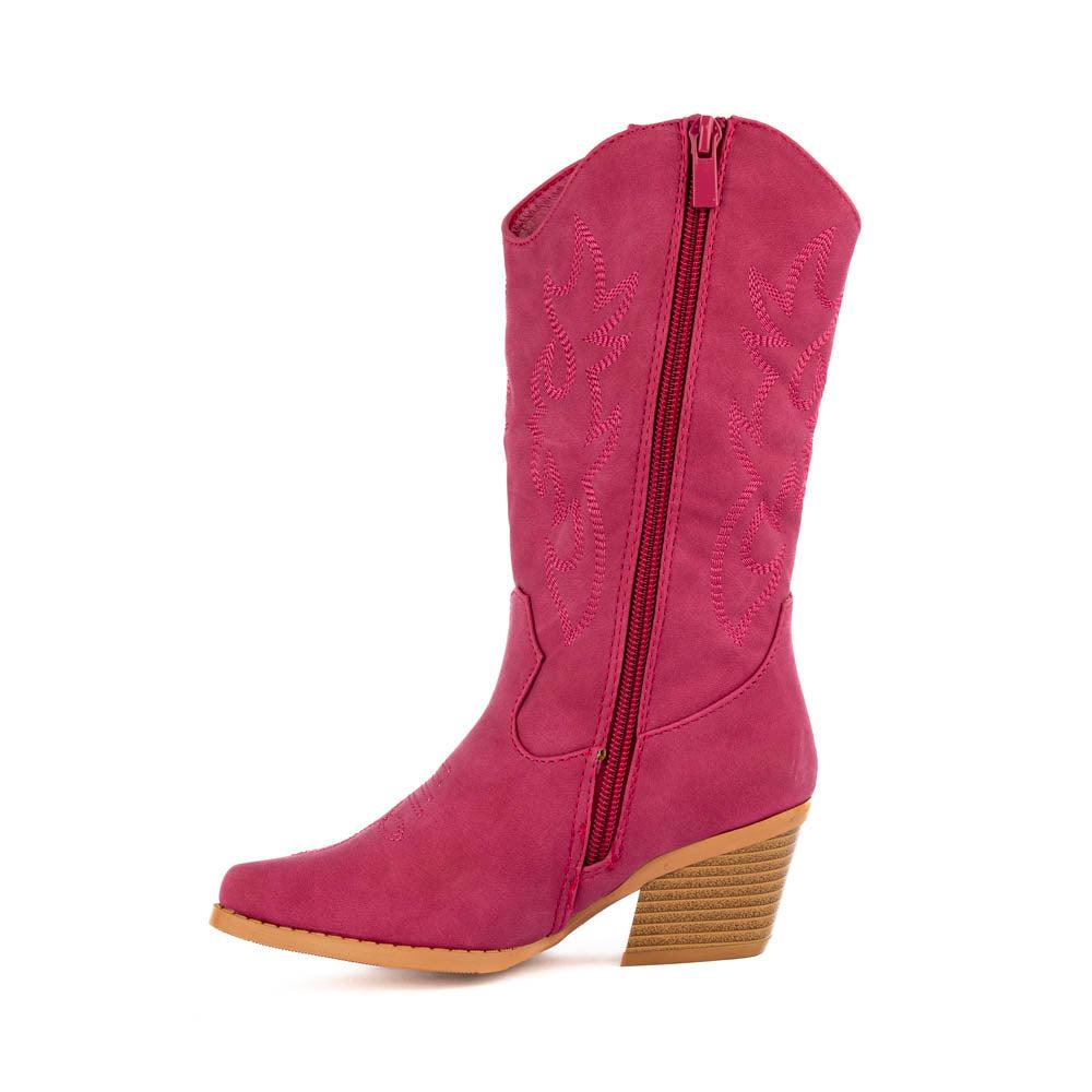Foto 4 pulgar | Botas Vaqueras Moda Casual Para Niña Creek-15k Fucsia