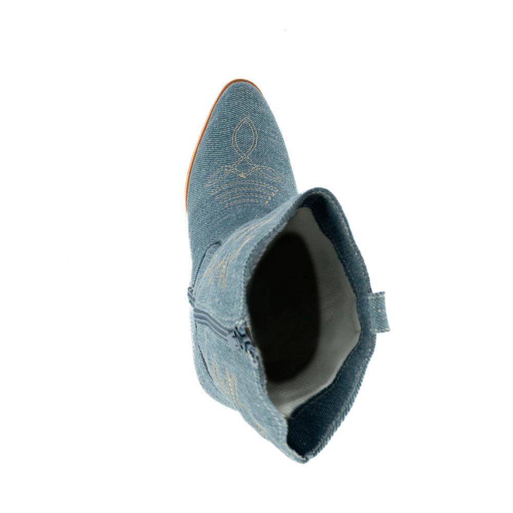 Foto 4 | Botas Vaqueras Moda Casual Para Niña Creek-15k Azul Petroleo