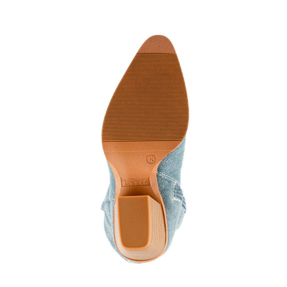 Foto 5 | Botas Vaqueras Moda Casual Para Niña Creek-15k Azul Petroleo