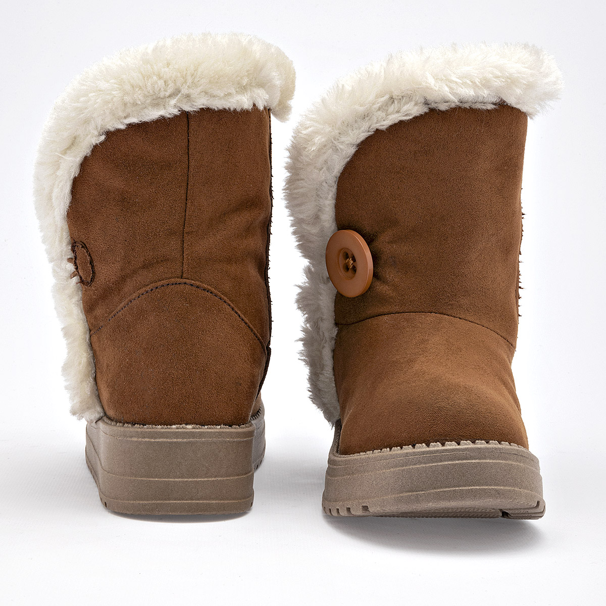 Foto 4 pulgar | Rojo Cereza Bota Para Niña Camel Beige