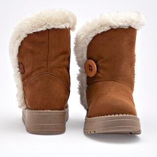 Foto 3 | Rojo Cereza Bota Para Niña Camel Beige