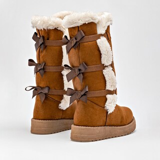 Foto 4 | Rojo Cereza Bota Para Niña Camel
