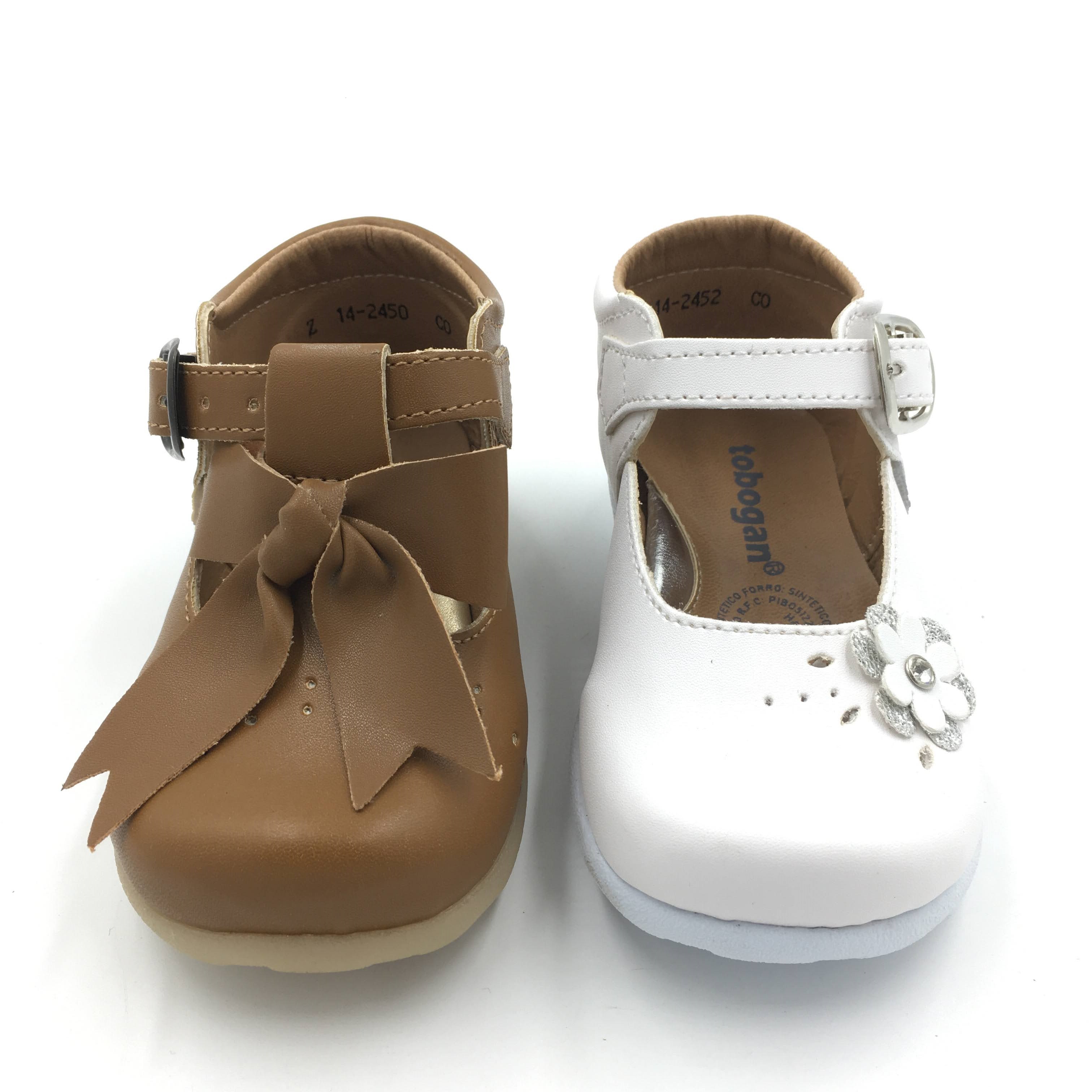 Foto 2 | Dúo Zapatos Tobogán 1 Par Camel y 1 Par Blanco para Niña