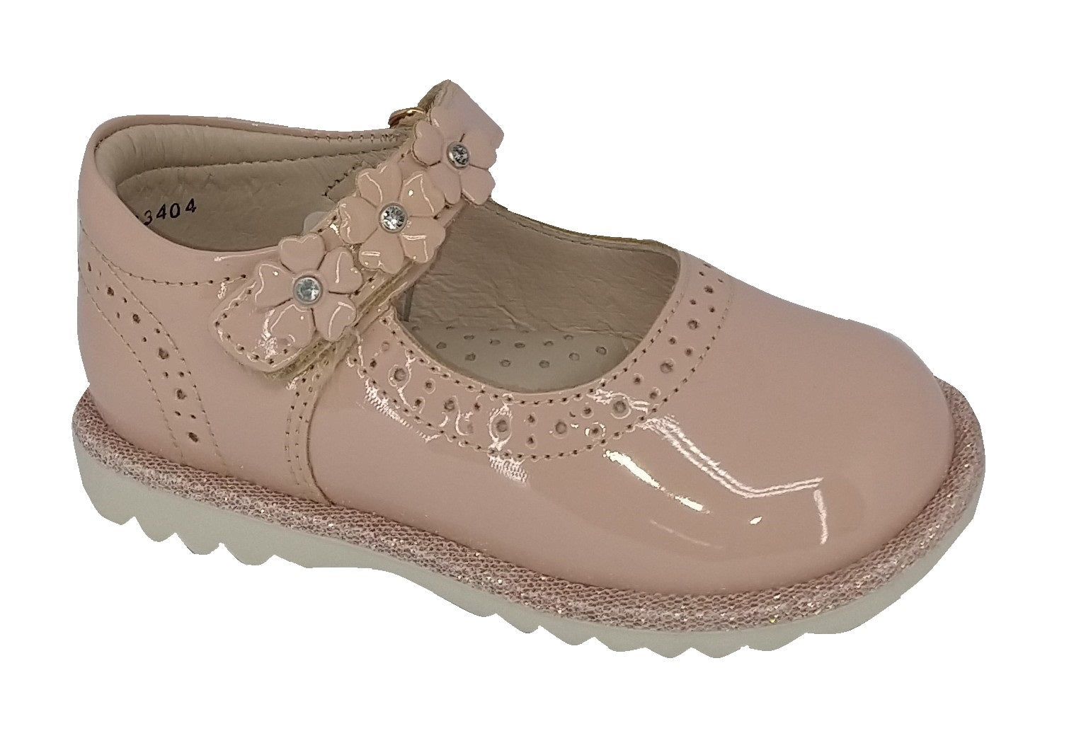 Zapatos Coqueta 123404-l color Beige Charol Formal