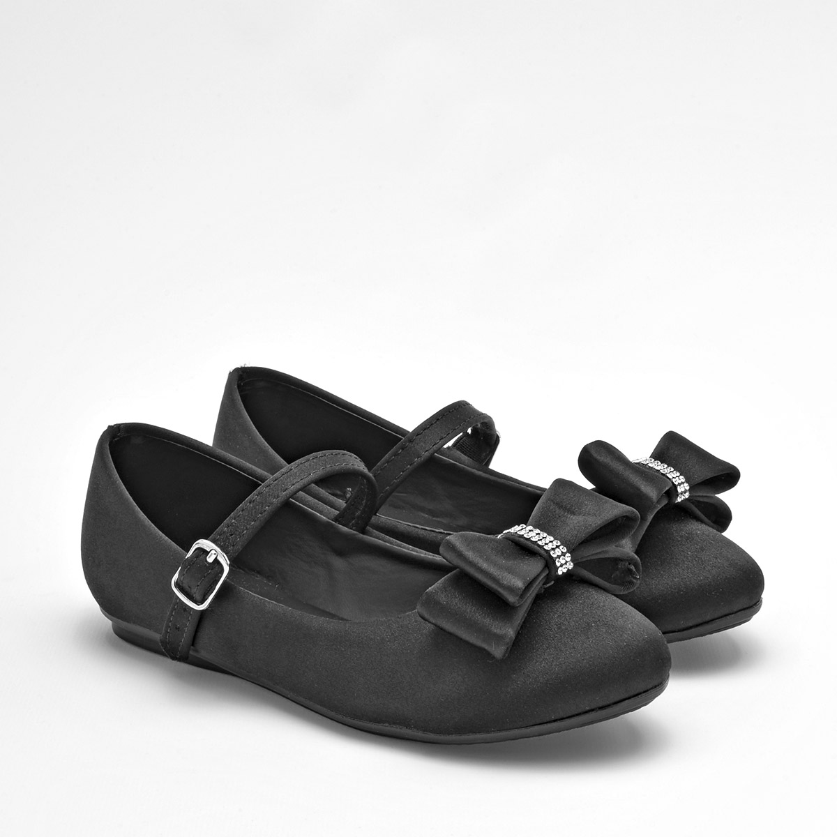 Foto 2 | Miss Pink Zapato Para Niña Negro Satin, Código 120614-1