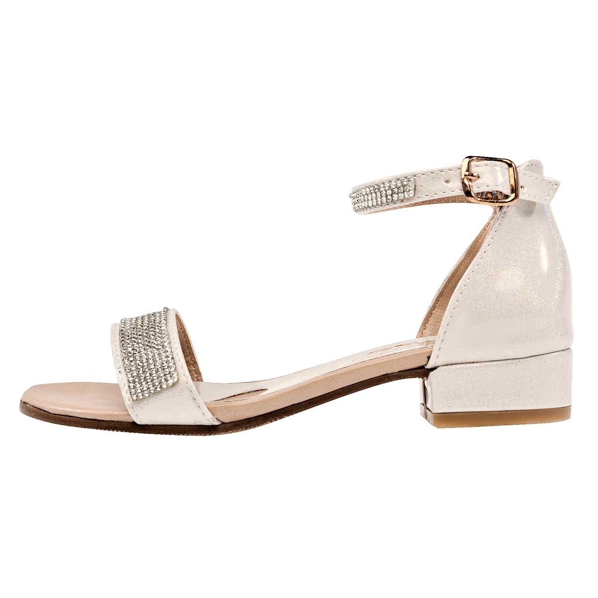 Foto 3 | D'monas Zapato De Graduación Para Niña Blanco Plata, Código 104385-1