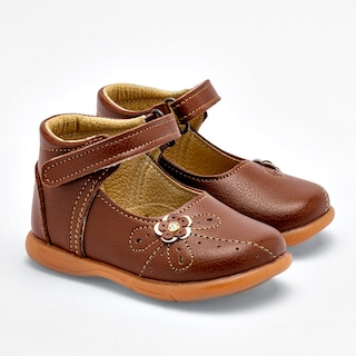 Foto 2 | Chaparrin Zapatitos Para Bebé Niña Café, Código 120707-b