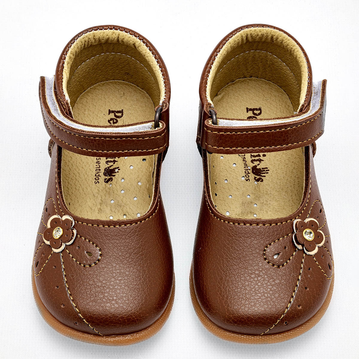 Foto 3 | Chaparrin Zapatitos Para Bebé Niña Café, Código 120707-b