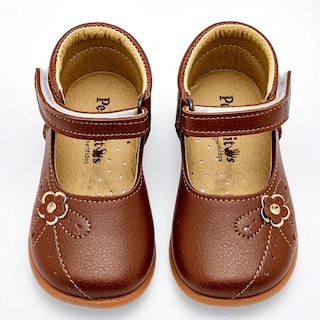 Foto 3 | Chaparrin Zapatitos Para Bebé Niña Café, Código 120707-b