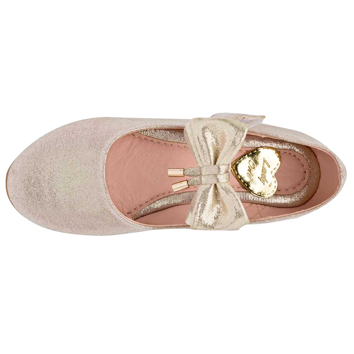 Foto 3 pulgar | Lady One Balerina Para Niña Dorado, Código 79596-1
