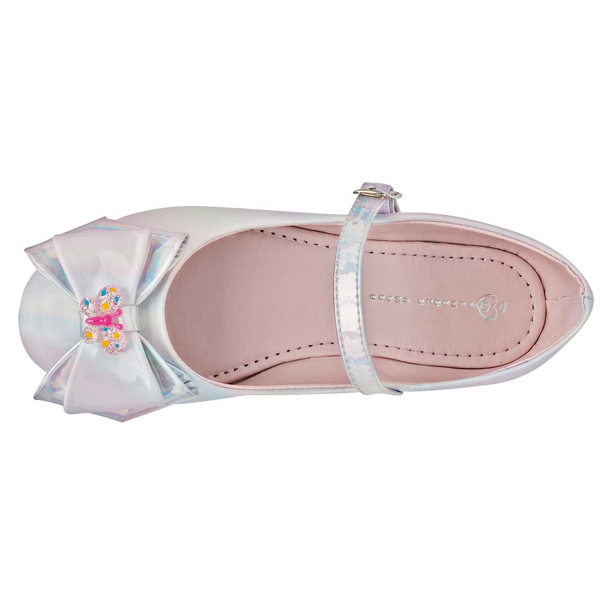 Foto 3 pulgar | Zapatos Celex Blancos Tornasol para Niña