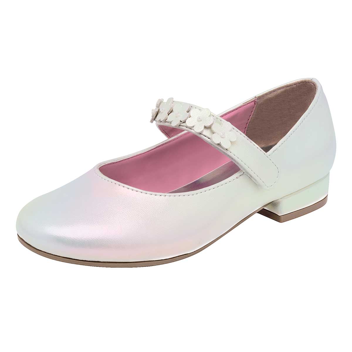 Zapato de Graduación para Niña Tropicana Blanco Tornasol 113015-1