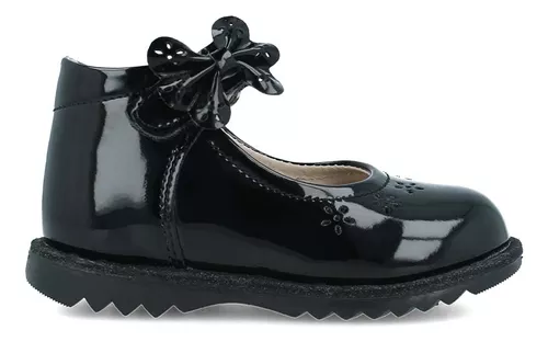 Foto 2 pulgar | Flats Balerina Coqueta 181510-c Negro Casual Niña Vestir Charol