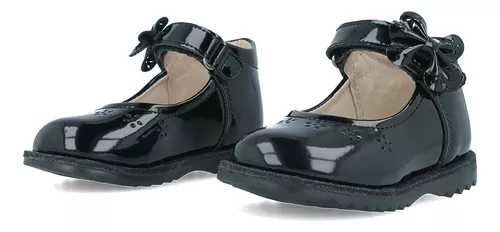 Foto 4 pulgar | Flats Balerina Coqueta 181510-c Negro Casual Niña Vestir Charol