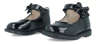 Foto 3 | Flats Balerina Coqueta 181510-c Negro Casual Niña Vestir Charol