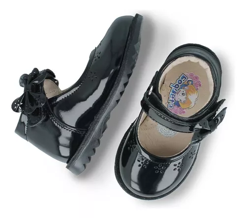 Foto 5 pulgar | Flats Balerina Coqueta 181510-c Negro Casual Niña Vestir Charol