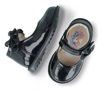 Foto 4 | Flats Balerina Coqueta 181510-c Negro Casual Niña Vestir Charol