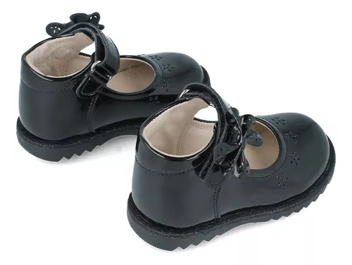 Foto 6 pulgar | Flats Balerina Coqueta 181510-c Negro Casual Niña Vestir Charol