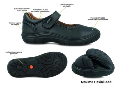 Foto 6 | Zapatos Escolares Coqueta 171202-a Negros para Niña
