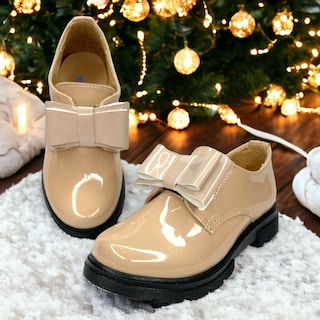 Foto 2 | Zapato Para Niña Ajuste Con Resorte Con Flores Piel Beige Las Cuatas