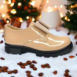 Foto 4 | Zapato Para Niña Ajuste Con Resorte Con Flores Piel Beige Las Cuatas