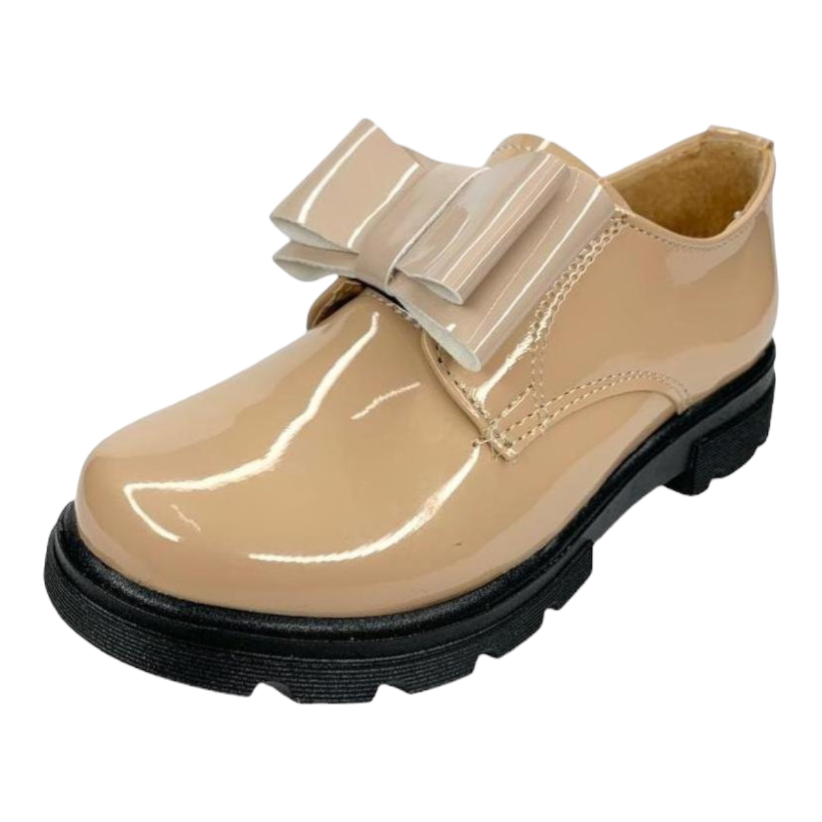 Foto 8 | Zapato Para Niña Ajuste Con Resorte Con Flores Piel Beige Las Cuatas